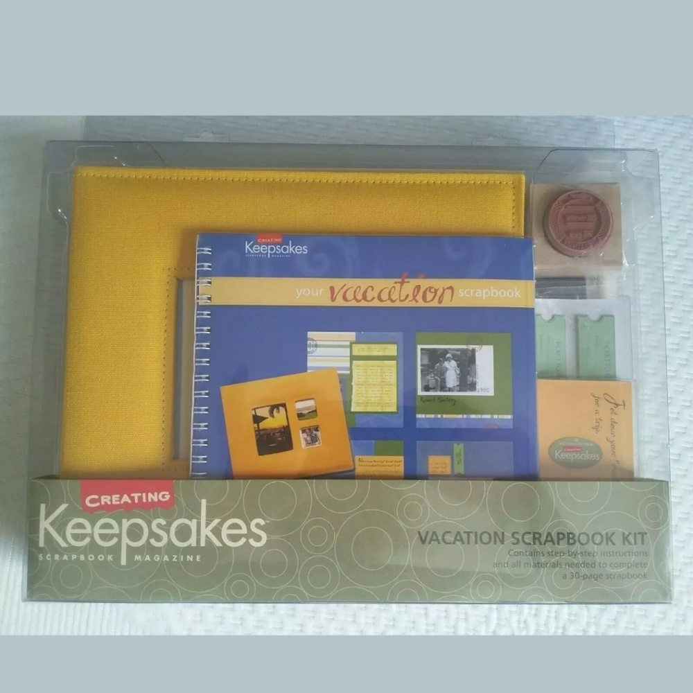 Vacation Scrapbook kit w/ 8 x 8 ALBUM & materials